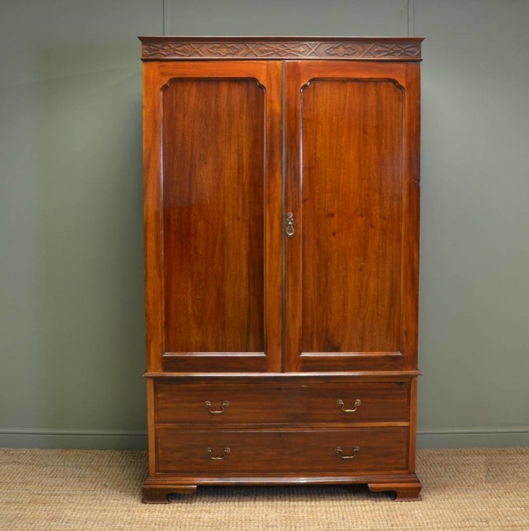 Vintage Waring & Gillows Dark Oak Tall Sideboard Or Storage Cabinet With Drawers