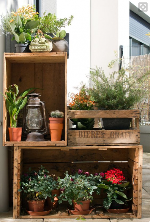 wood crate planter planted container blog photo wooden garden planters