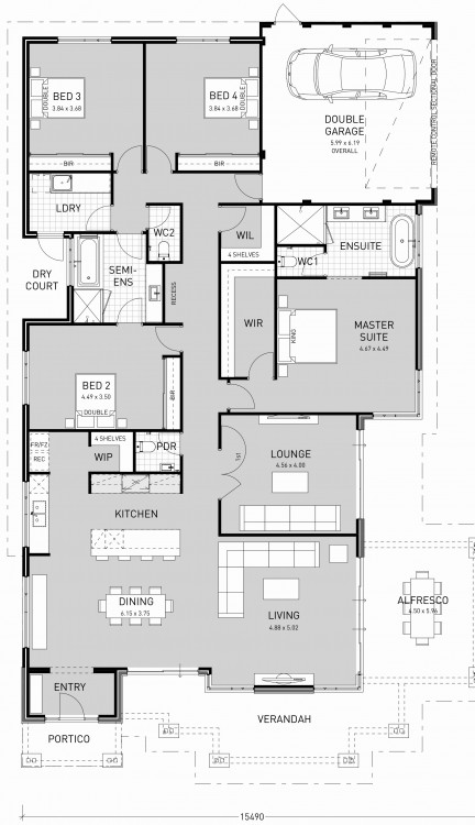 comfortable narrow lot house plans with rear garage