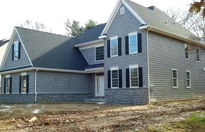 black vinyl siding house