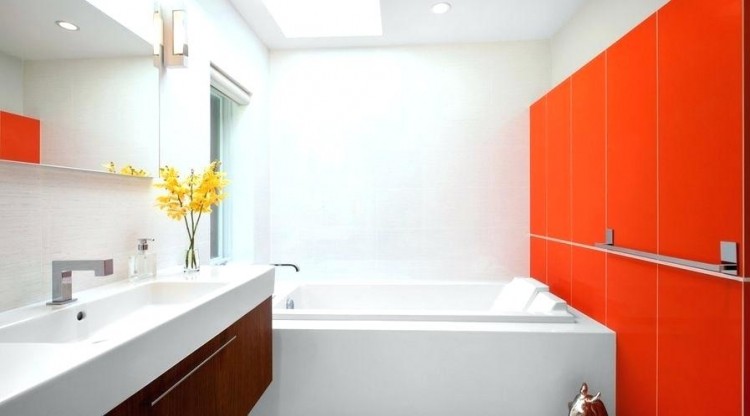 [Bathroom Design] Best 19 Pictures Blue Orange Blue Bathroom Small