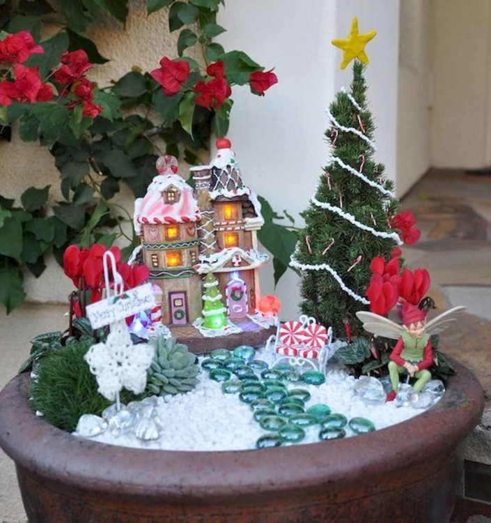 2137 × 1200 in 45 Beautiful Christmas Fairy Garden Ideas Decorations