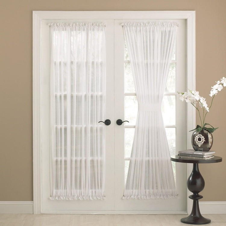 wide window curtains garden curtain ideas blackout grommet panel sliders french doors wand decorating short w