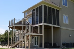 Screened Porch and Deck with sitting area