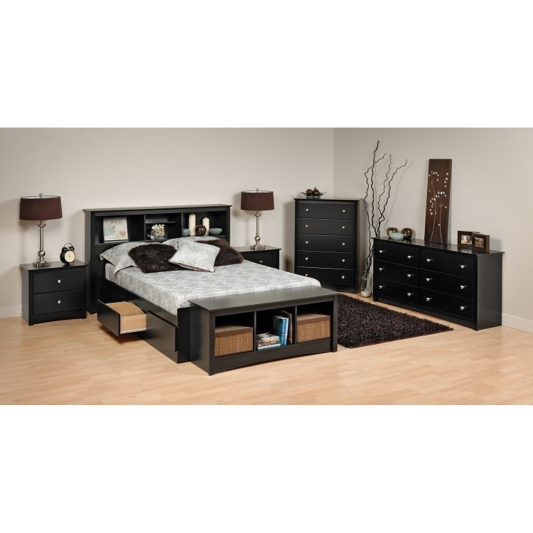 Ashley Furniture Cavallino Bedroom Set with Mansion Poster Bed, Storage Footboard