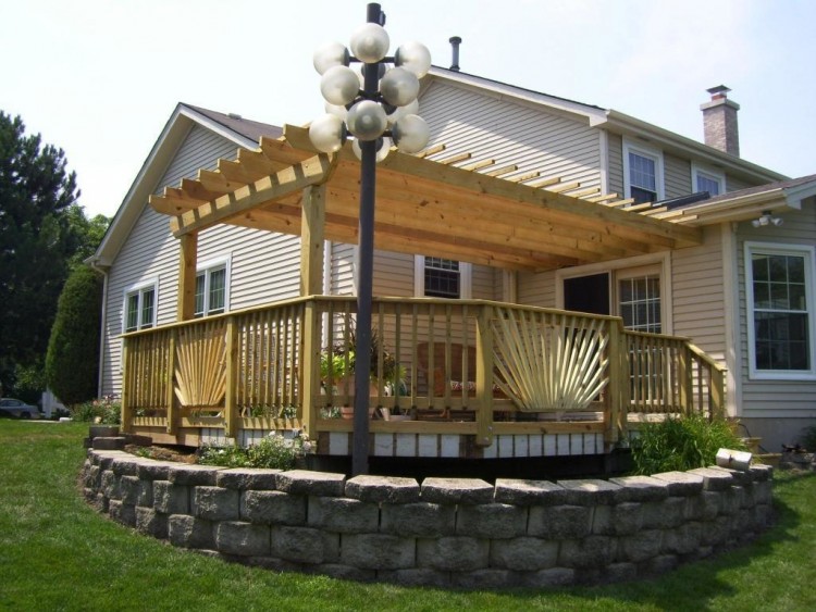 Deck Pergola Ideas Jbeedesigns Outdoor Cozy And Beautiful Deck Trellis Design Ideas: Full Size