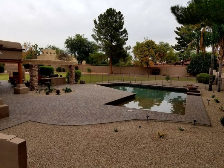 Amazing Outdoor Pool With Kool Deck And Covered Patio Excerpt