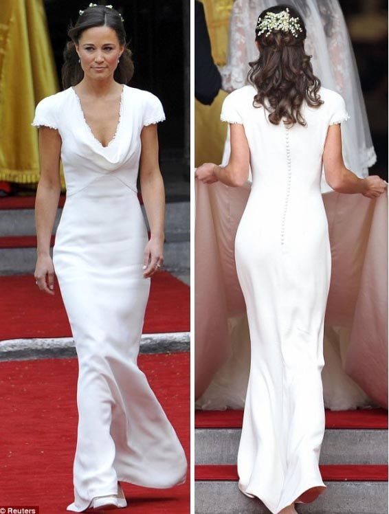 Pippa Middleton (C) arrives at Westminster Abbey, in London, Britain, 29 April 2011, before her marriage of Prince William and KAte Middleton