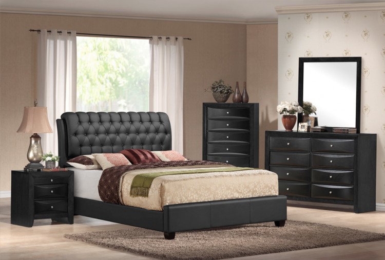 black and white bedroom set