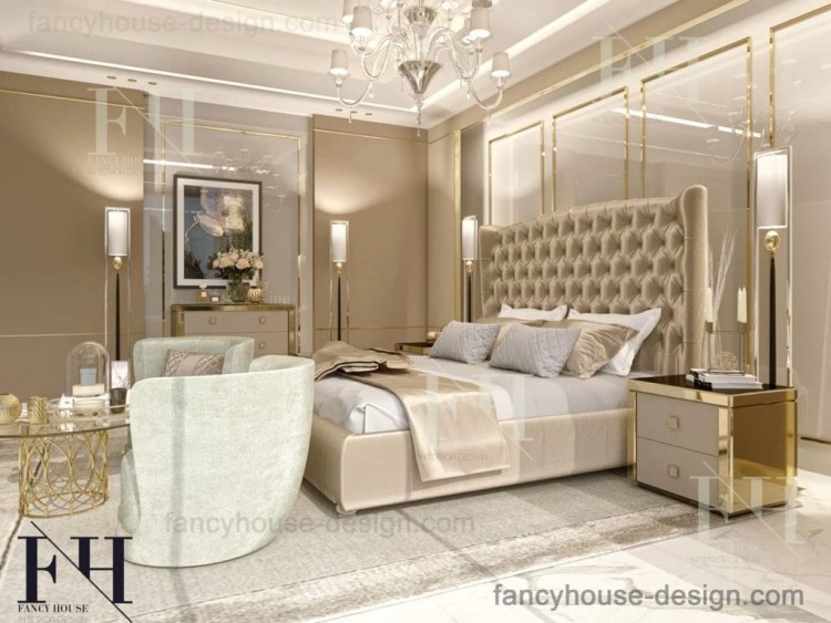 Beautiful master room internal decoration solution by Fancy house in Dubai