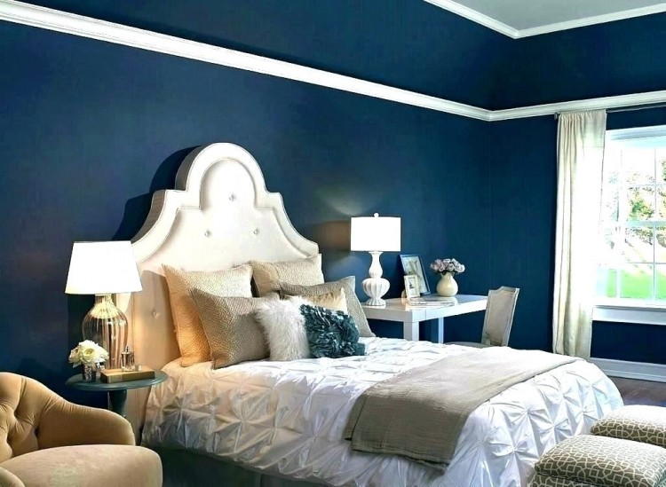 blue and orange bedroom