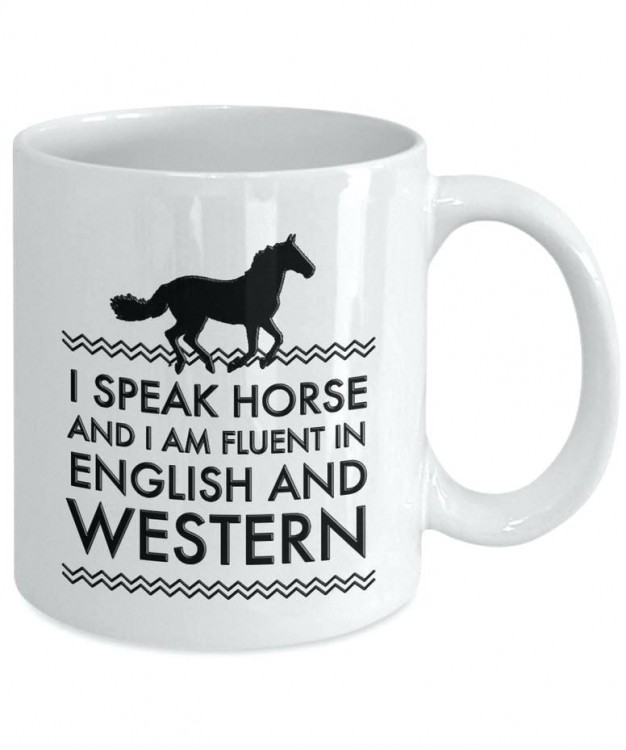 Faster Horse White Coffee Mug, fig