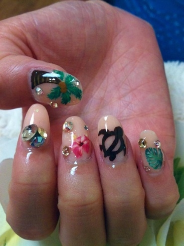 gel coating salon specifications Hawaii design nail art larger image