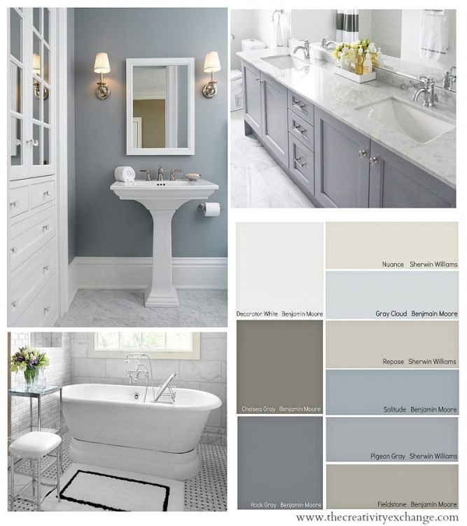 bathroom paint idea Benjamin Moore Smokestack Grey