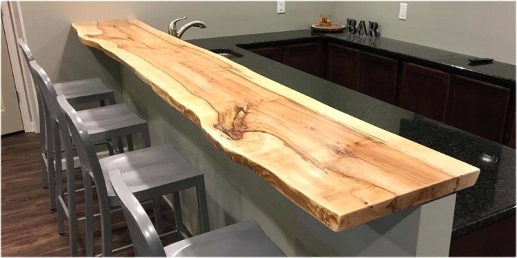 live edge wood bar tops