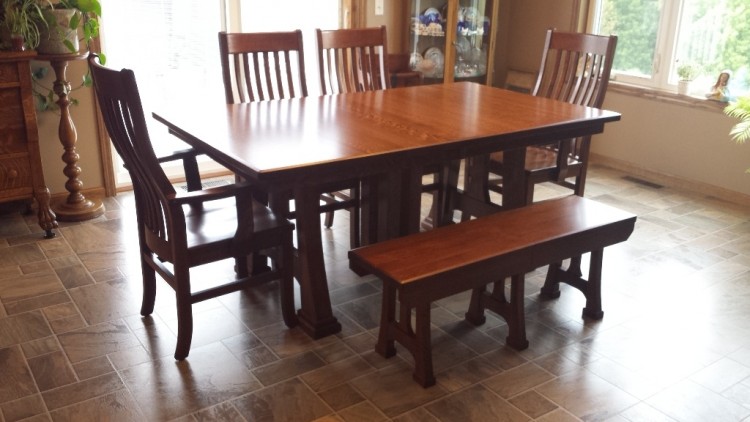 Breakfast Nook “Hamburg” in beech wood , Microfiber, excellent Quality, solid & veneers , bench size: 53” x 68”, reversible bench table size 43” x 28”