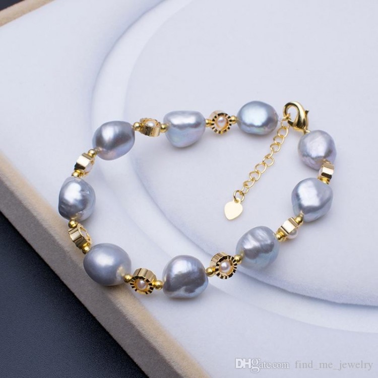 Other 14KT SOLID YELLOW GOLD BANGLE PEARL BANGLE 16 GRAMS FINE JEWELRY  BRACELET DESIGN Image 0