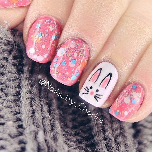 Nail Art:Easter Nail Art Designs 2019 Cute Spring Easter Nail Art Ideas  Cross Designs