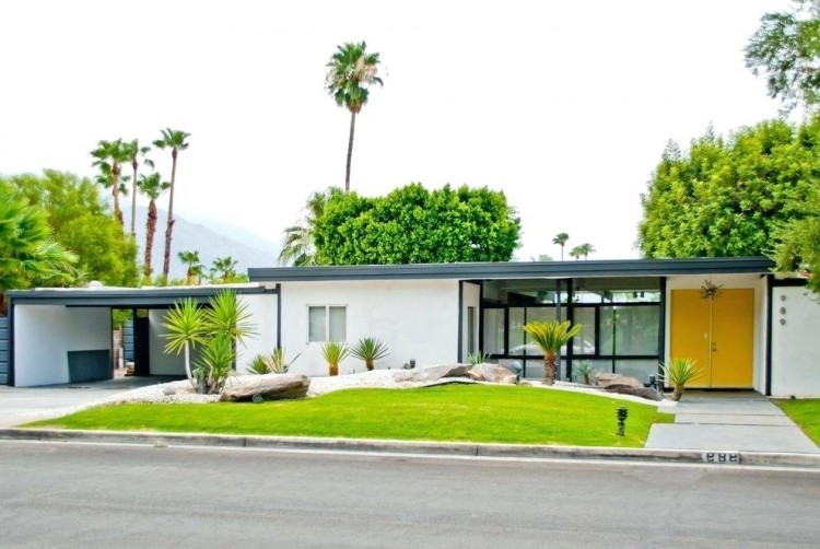 mid century modern front yard landscaping