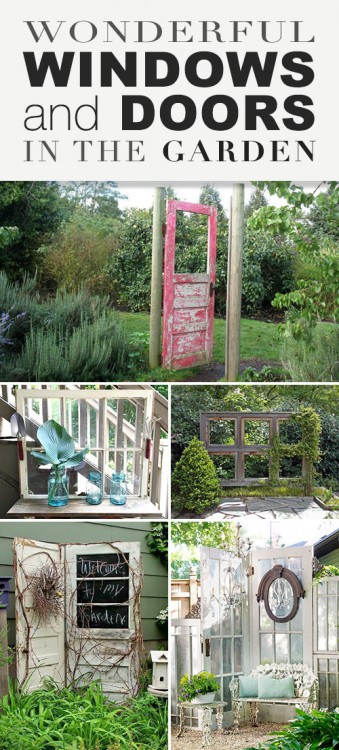 I love to repurpose junk to decorate my garden