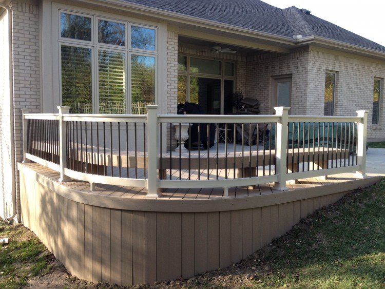 Maintenance free curved deck