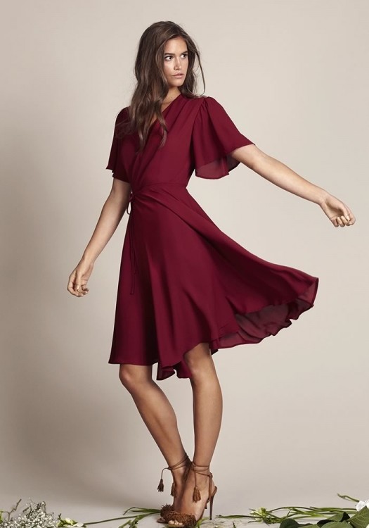 A Fair Go Dress In Wine