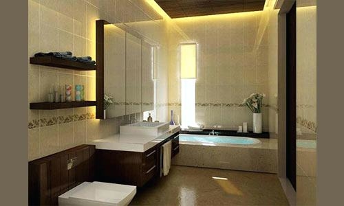 simple small bathroom design compact yellow bathroom interior