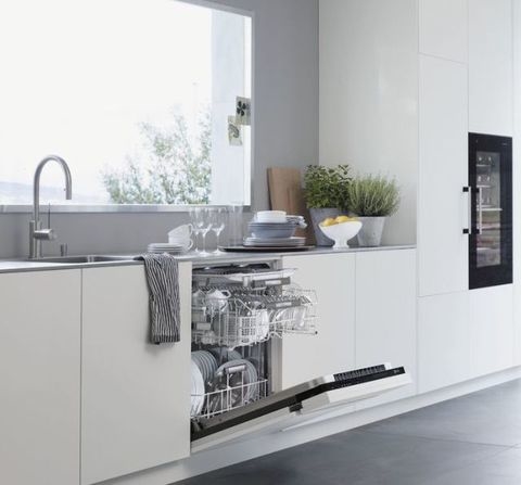 I like how the seating is attached to the counter and how the appliances are built in