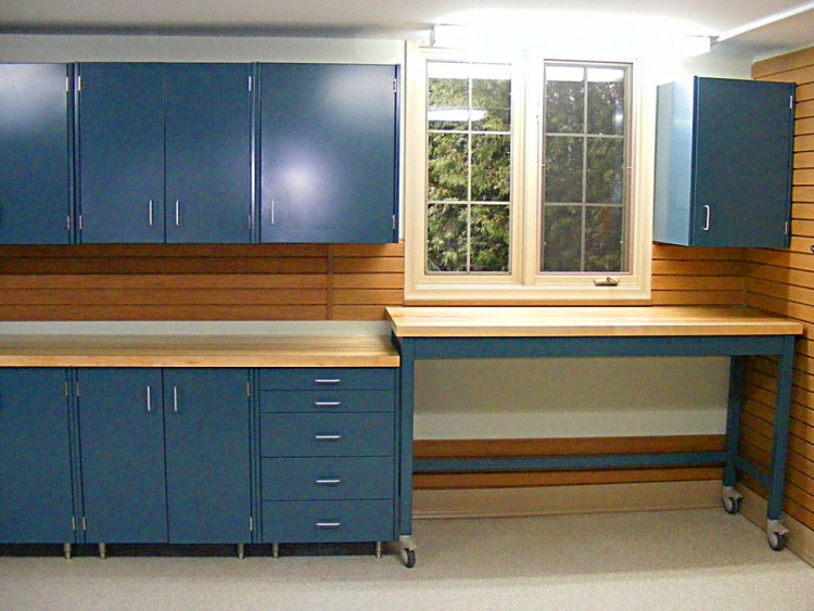 Image of: Garage Storage Cabinets Dark