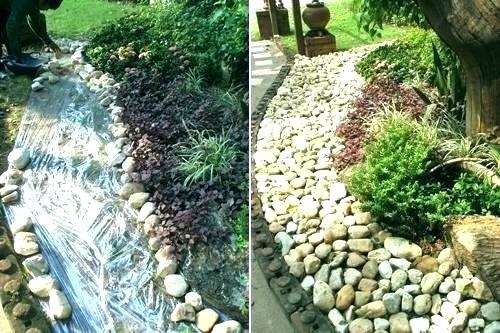 First course of a small, circular rock garden