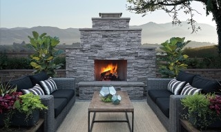 Wood Burning Outdoor Fireplace