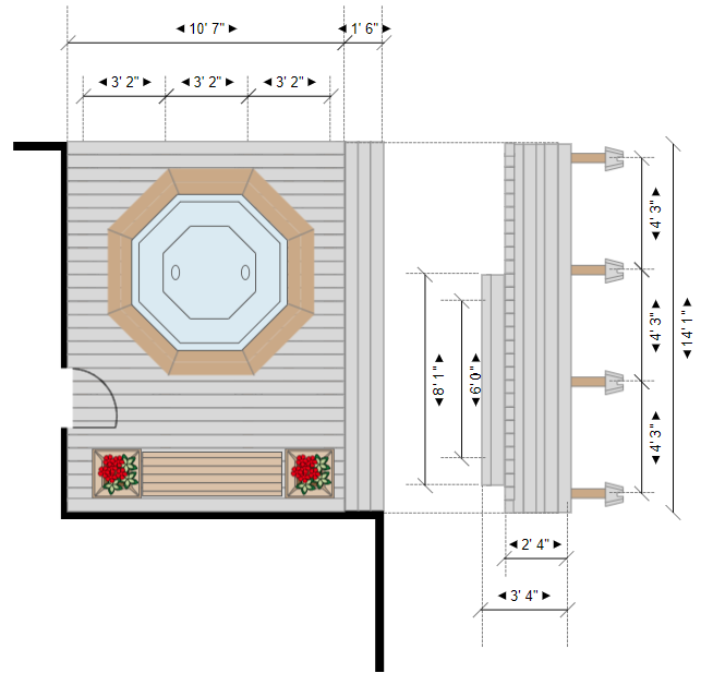 Pergola Over Floating Deck