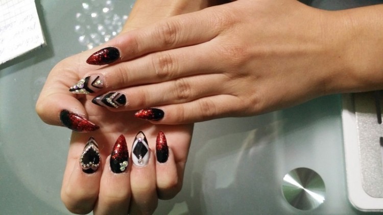 nail polish design nails red gel polish manicure with snowflake nail art nail polish design kit
