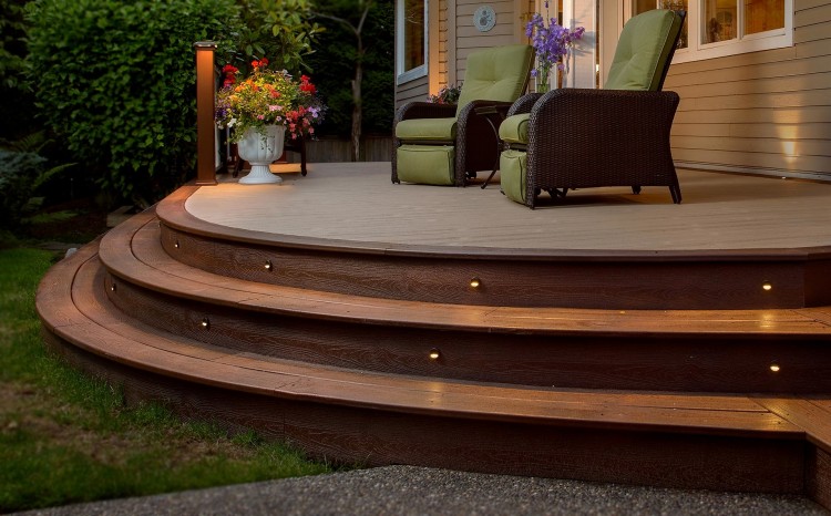 Deck Steps With Flared Design, St