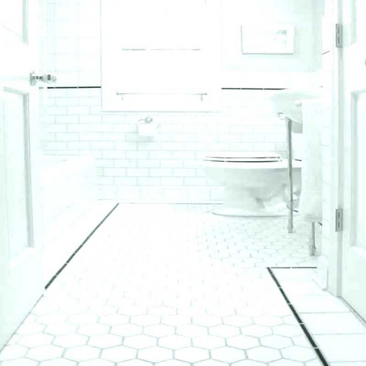 black and white bathroom floor