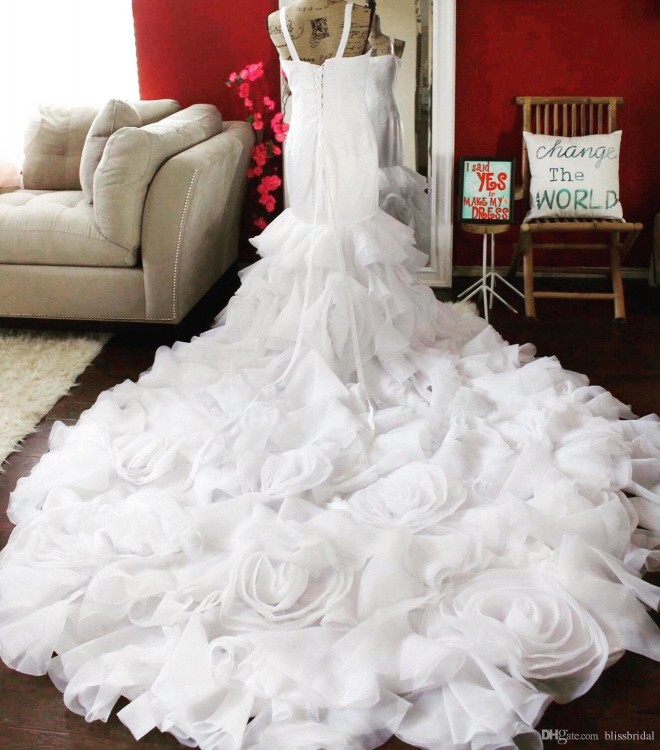 Theia Ivory Silk Strapless Rosette Gown Feminine Wedding Dress Size 12 (L) Image 0