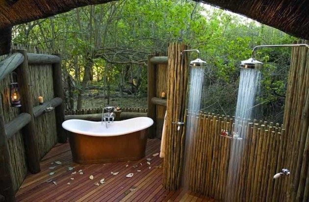 Elliptical Outdoor Shower