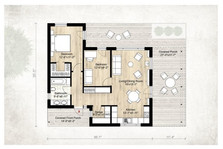 The open space setting enables the family a smooth and unobstructed interior flow