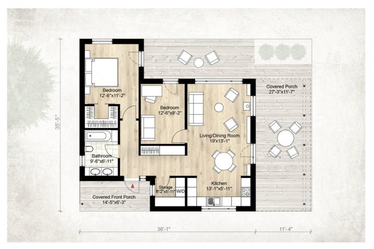 The open space setting enables the family a smooth and unobstructed interior flow