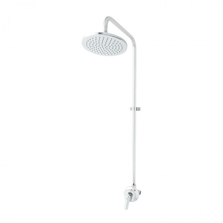 DAX Outdoor Shower, Pool Side, Rainfall Shower Head with Foot Wash,  Stainless Steel