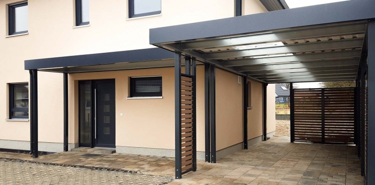 Photo of a medium sized contemporary attached single carport in Other