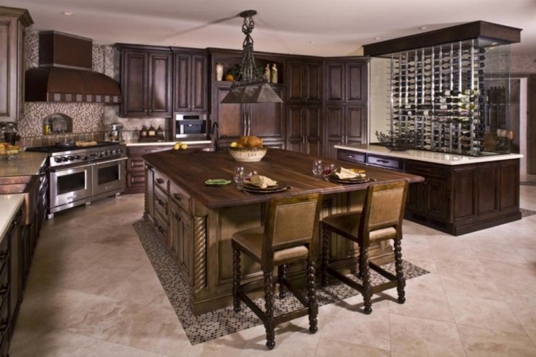 But you can recreate the look at home, minus the cooling system, for a chic wine room