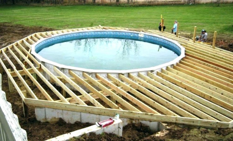 oval pool deck designs