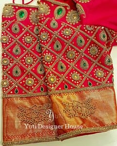 Peacock embroidered bridal blouse by YUTI! Delivered in 2DAYS only at YUTI