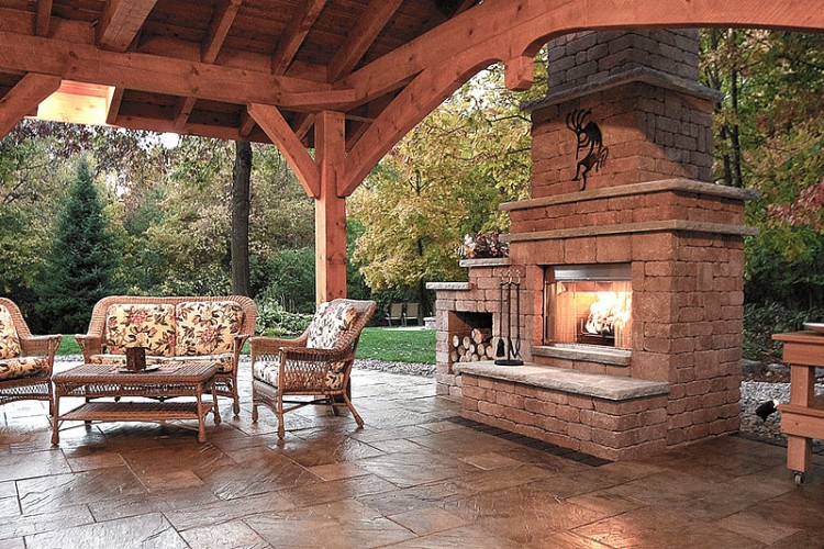 There's nothing else to want in this incredibly spacious outdoor porch space built for a 2014 Homearama® home