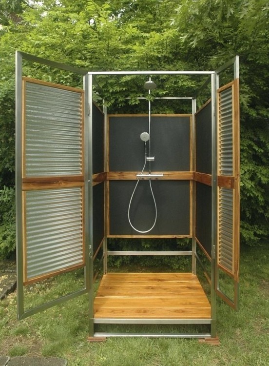 outdoor shower enclosure