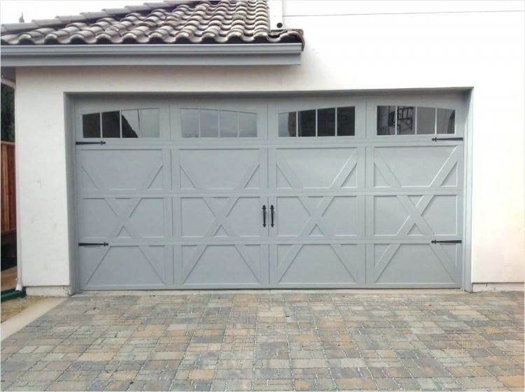 Interior of attached garage with car charging stations built in