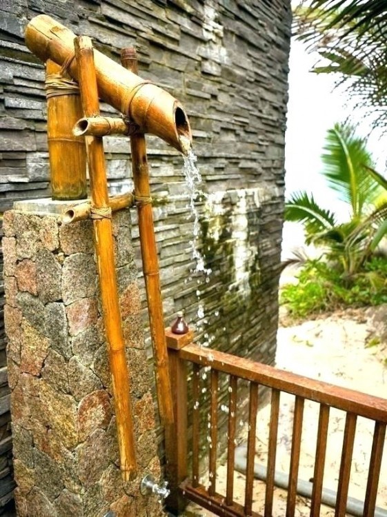 walk in bamboo shower