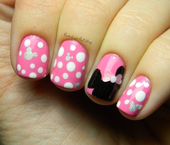 perfect minnie mouse nail designs for 25 minnie mouse nail art nail design ideaz page 2