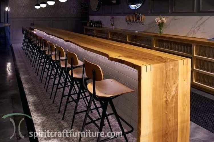 wood slab bar top